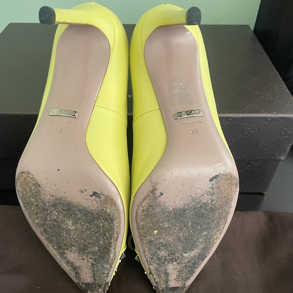 Gucci Yellow Pumps with Studs 36 - Picture 5 of 7